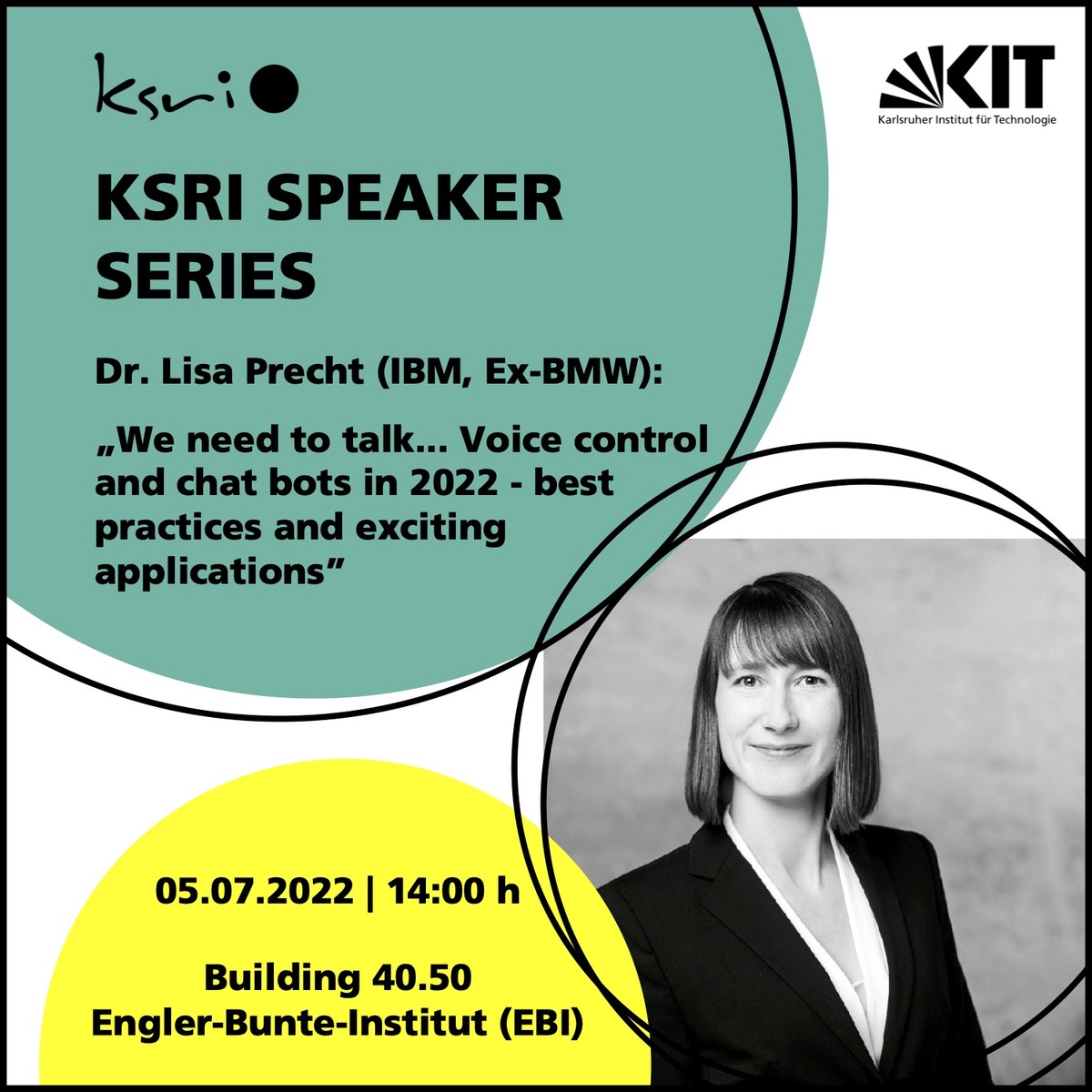 Announcement KSRI Speaker Series with Dr. Lisa Precht