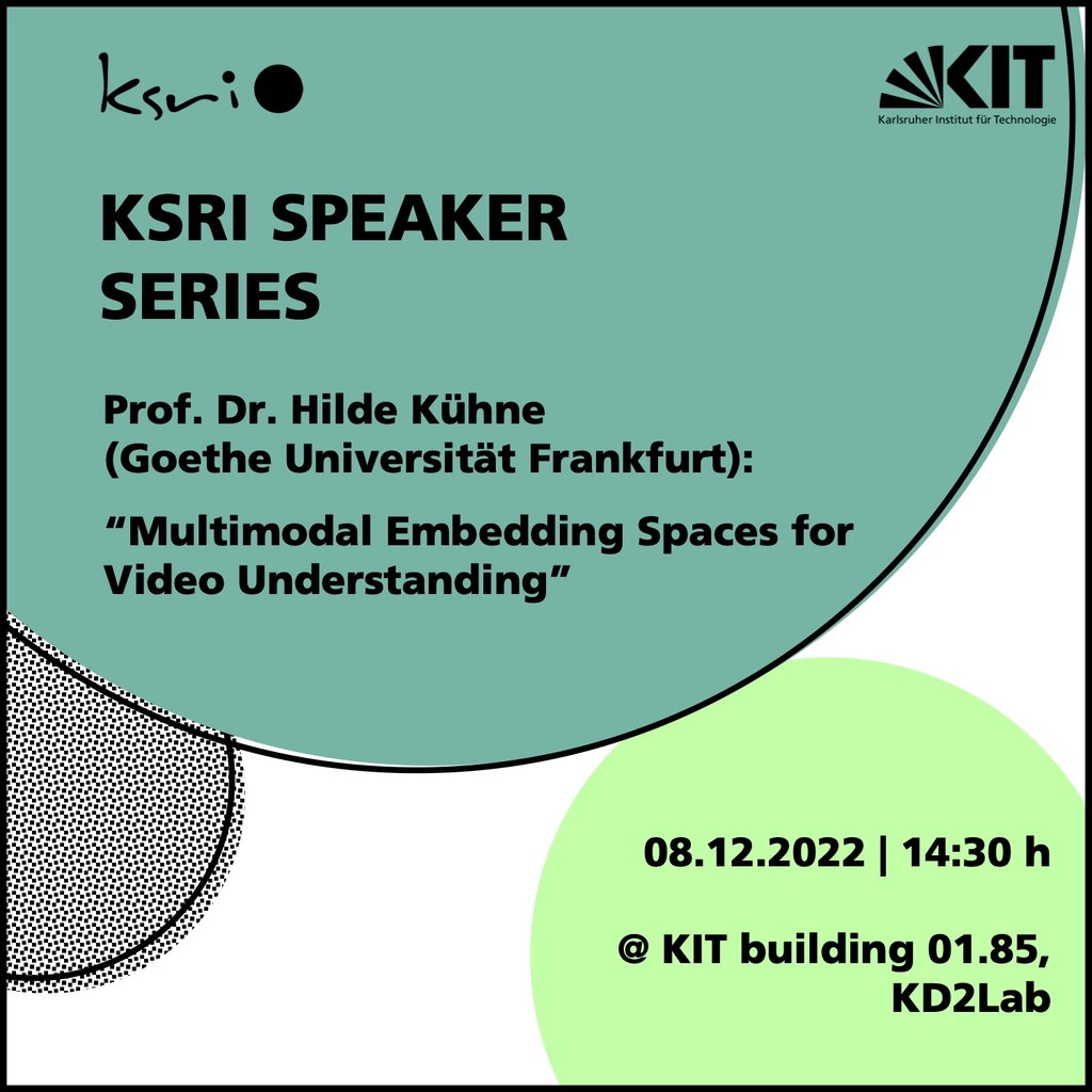 Announcement KSRI Speaker Series with Prof. Hilde Kühne on December 8th
